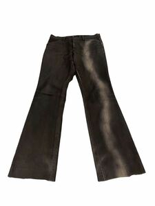 Rare 00s 5351 pour les hommes grey flare pants ブーツカット ifsixwasnine lgb 14th addiction japanese label kmrii goa Y2K archive