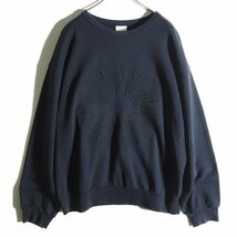 C1020f26　■DRIES VAN NOTEN ドリスヴァンノッテン■　17SS M.K JERSEY HOXTON 刺繍 スウェット ネイビー M / 紺 メンズ シーズンレス_画像1