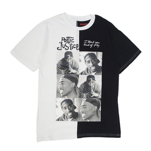 2PAC Tシャツ Poetic Justice 古着 ホワイト ブラック HIPHOP メンズ レディース