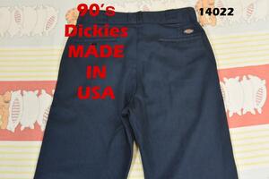 ディッキーズ 90ｓチノパン 紺 USA製 TALONジッパー Dickies