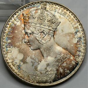 1847年 銀貨 イギリス ヴィクトリア女王 重量:約28.1g