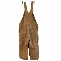 １スタ　カーハート アメリカ古着 ダック地 中綿　裏地赤　キルティング　オーバーオール ブラウン Carhartt 作業着　ワーク L8 メンズ_画像2