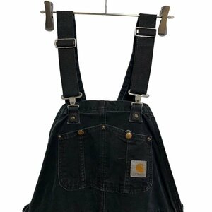 １スタ　カーハート w40 アメリカ古着 ダック地 オーバーオール ブラック Carhartt 作業着　ワーク M31 メンズ