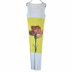 PLEATS PLEASE ISSEY MIYAKE long dress flower プリーツプリーズ イッセイミヤケ ワンピース サイズ3