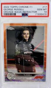 PSA10 George Russell 2022 Topps Chrome Formula 1 F1 Orange Wave Refractors Gem Mint ジョージ・ラッセル　25枚限定