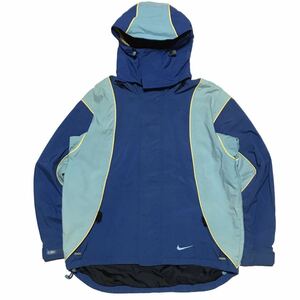 【90s】NIKE ACG STORM FIT MOUNTAIN JACKET ナイキ エーシージー マウンテン ジャケット メンズM ブルー ナイロン 撥水 アウトドア 正規