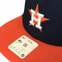 【日本未発売】NIKE×MLB HOUSTON ASTROS ナイキ×ヒューストンアストロズ ベースボールキャップ M〜L 紺 オレンジ 帽子 新品 海外限定CAP_画像3