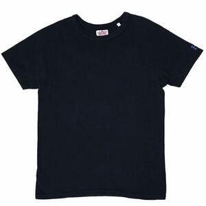 【日本製】HRM ハリウッドランチマーケット Hロゴ 刺繍入り 半袖Tシャツ メンズ3/L ブラック 黒 サーマル ラグランTee ハリラン 聖林公司 