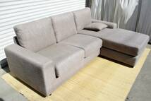 激安　売り切り　3人掛け　ソファ　Nポケット　A1N COUCH　カウチソファ　オットマン付き　布張り　インテリア　NITORI_画像2