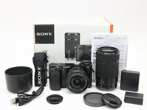 ●○【総シャッター数7700回以下】SONY α6000 ILCE-6000 ダブルズームレンズキット ミラーレス 一眼カメラ ソニー○●020627001m○●