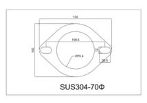 70Φ用 フランジ ９ｔ ステンレスフランジ　マフラーフランジ ＳＵＳフランジ　 ステンフランジ　マフラー製作　汎用フランジ　73gtfjk_画像3