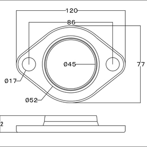 球面フランジ  ピッチ86ミリ ステンレス マフラー ホンダ マフラーフランジ 自作マフラー 溶接フランジ 純正対応 の画像4