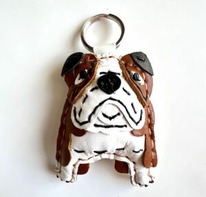 * free shipping * new goods original leather key holder hand made leather key holder bag charm key ring .. dog bru dog 