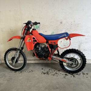 ★岐阜発　実働△HONDA/ホンダ/CR80/HE04-110****/オフロードバイク/走行確認/シート破れ有り/スタンド無し/現状品　R6.3/8★