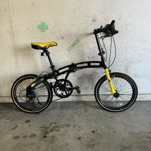 □岐阜発 美品△DOPPEL GANGER/ドッペルギャンガー203/折りたたみ自転車/ミニベロ/6段変速/走行確認/現状品/現状品 R6.3/15□の画像1