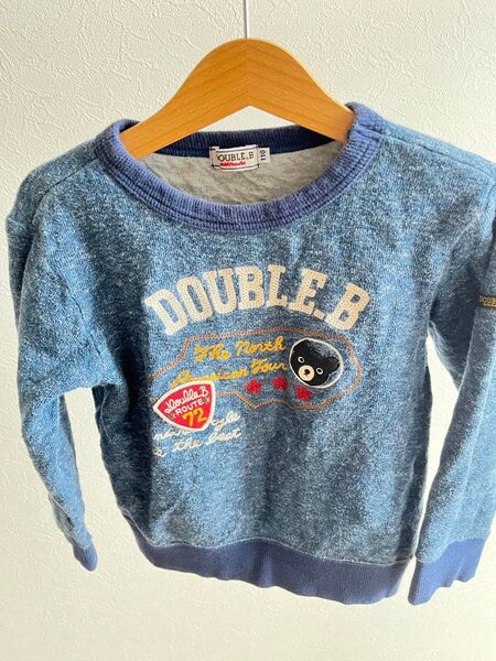 ダブルビー DOUBLE.B スウェット トレーナー 長袖 110サイズ ミキハウス mikihouse トップス キッズ