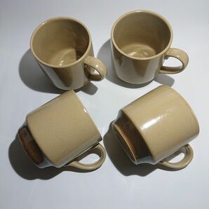 【値引き可】ハースサイド 手塗り STONEWARE JAPAN コーヒー ティー マグカップ４個 新品