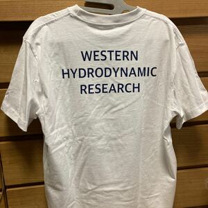 WESTERN HYDRODYNAMIC RESEARCH 半袖Tシャツ 新品未使用 XL ホワイト MADE IN USA WHR サーフィン ウエスタンハイドロダイナミックリサーチ