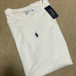 新品未使用！POLO Ralph Lauren センター刺繍半袖Tシャツ XXL ホワイト CUSTOM SLIM FIT ポロ/ラルフローレン 完売品！正規品 希少