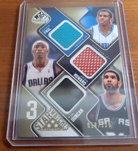 09-10 SP Game Used 3 Star Swatches 125枚限定 シリアル入 Chris Paul CP3 Josh Howard Tim Duncan Wake Forest ダンカン ティム