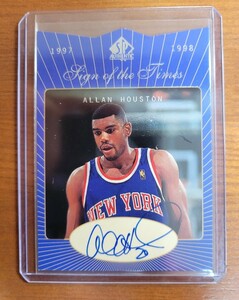 97-98 SP Sign of the Times Allan Houston Auto サイン　直書き　Knicks New York