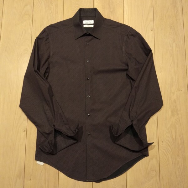 ☆USA古着卸 Mサイズ Calvin Klein カルバンクライン ダブルカフス 長袖シャツ