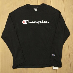 USA古着卸 Lサイズ Champion チャンピオン ロゴ プリント 長袖 Tシャツ ロンT