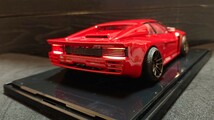 フジミ 1/24 フェラーリ テスタロッサ ケーニッヒ カスタム LED点灯 プラモデル 完成品 ケース付き_画像4