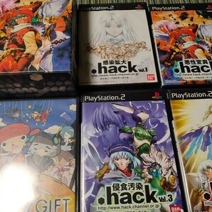 .hack//Vol.1 2 3 4 gift 収納BOX付 .hack//G.U. Vol.1 2 3/ドットハック 感染拡大 悪性変異 浸食汚染 絶対包囲 バンダイ 貞本義行 BANDAI