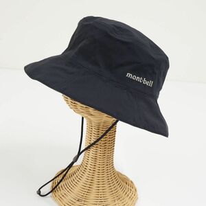 mont-bell モンベル メドーハット USED美品 #1128628 ゴアテックス Mサイズ 黒 ストラップ付 UVカット アウトドア 帽子 Women’s KR X5225