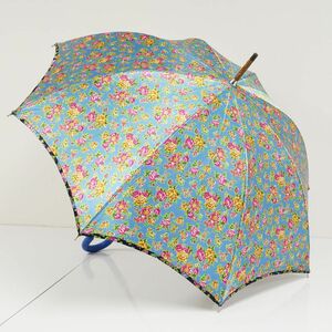 KENZO ケンゾー 高級傘 USED美品 エレガントフラワー ブルー 絶版 60cm S0421 KENZO