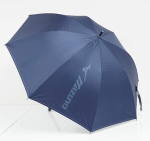 . rain combined use umbrella MIZUNO Mizuno USED beautiful goods navy Logo UV shade glass . Jump 62cm commuting going to school C A0416