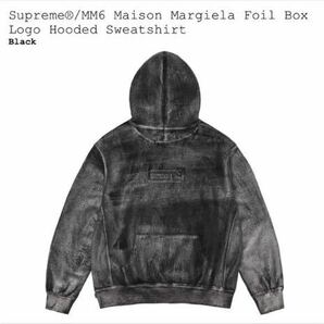 Supreme MM6 Maison Margiela Foil Box Logo Hooded Sweatshirt シュプリーム マルジェラ Black Mサイズ 国内正規品 新品未使用の画像2