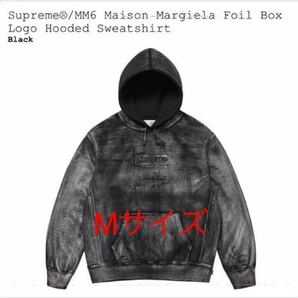 Supreme MM6 Maison Margiela Foil Box Logo Hooded Sweatshirt シュプリーム マルジェラ Black Mサイズ 国内正規品 新品未使用の画像1