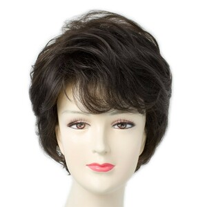  wig nature Short Mrs. full wig Karl lady's for women soft wig black . close tea 89802-02a3