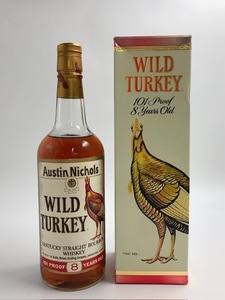 C711 未開栓 WILD TURKEY ワイルドターキー 101PROOF 8年 金キャップ ケンタッキーストレートバーボン ウィスキー 750ml 古酒