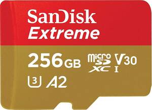 新品 未使用品 !! SanDisk Extreme microSDXC 256GB アダプター付属　サンディスク　エクストリーム 