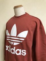 【新品】 adidas originals TREF OVER CREW アディダス オリジナルス オーバーサイズ スウェット ビッグロゴ トレーナー サイズS 長袖_画像6