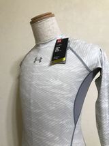 【新品】 UNDER ARMOUR HG COMPRESSION アンダーアーマー ヒートギア コンプレッション インナーシャツ ウェア サイズSM 長袖 WHT MCM2549_画像9