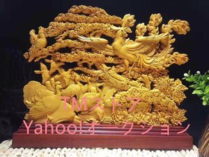 精密細工 木彫り 工芸品 装飾品 オフィス　テーブル置物