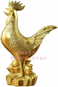 極美品 ★お祝い鶏 風水グッズ とり 酉 トリ 鶏 ニワトリ 置物 銅製 にわとり 干支の置物 風水グッズ 開運祈願 縁起物 (Size : 26CM)