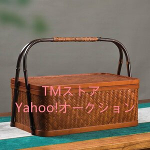  popular beautiful goods * nature bamboo braided up basket back handmade basket storage bag small articles .. tea ceremony 