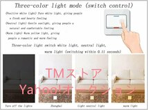 LEDシーリングライト、3色調光フラッシュマウントシーリングライト、北欧のミニマリストラウンドポーチアイル照明器具、[ホワイト]_画像7