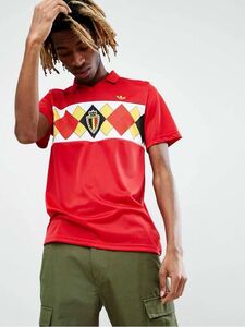 1円〜 大人気！ adidas Originals アディダス Retro Belgium Football Jersey ベルギー ジャージ サッカーシャツ 復刻 M サッカー 新規×