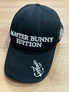 大人気！ MASTER BUNNY EDITION マスターバニー パーリーゲイツ ドライフィール キャップ ロゴ刺繍 ブラック系 FR ユニセックス ○ 新規×