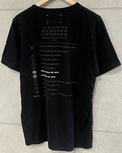 希少デザイン！ Maison Margiela 10 メゾンマルジェラ 半袖 Tシャツ コレクション プリント ブラック 黒 Lサイズ ゆうパケ可 ○ 新規×