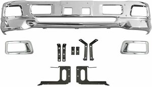 07エルフ 標準 メッキ フロントバンパー フォグランプ対応 エアダム一体型　本州以外発送不可