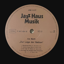 Nonett - Zur Lage Der Nation レコード LP Jazz Fusion Germany Jazz Haus Musik_画像3