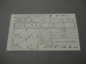 480.JR東海 19のぞみ追加 料金補充券