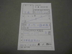 522.東京メトロ 虎ノ門 特別補充券